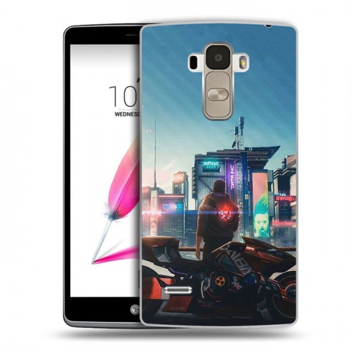 Дизайнерский силиконовый чехол для LG G4 Stylus Cyberpunk 2077