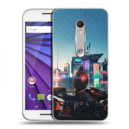 Дизайнерский пластиковый чехол для Lenovo Moto G Cyberpunk 2077