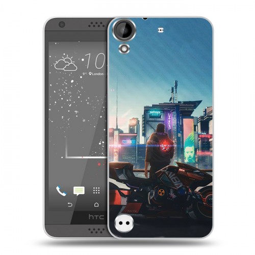 Дизайнерский пластиковый чехол для HTC Desire 530 Cyberpunk 2077