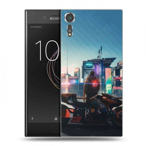 Дизайнерский пластиковый чехол для Sony Xperia XZs Cyberpunk 2077