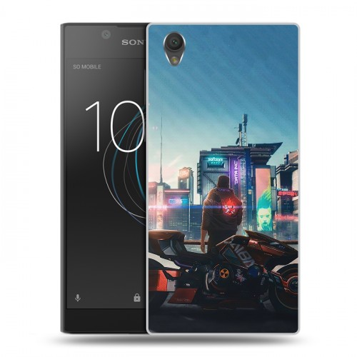 Дизайнерский пластиковый чехол для Sony Xperia L1 Cyberpunk 2077