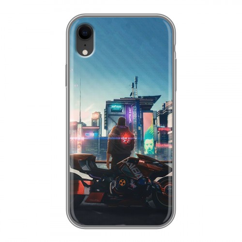 Дизайнерский пластиковый чехол для Iphone Xr Cyberpunk 2077