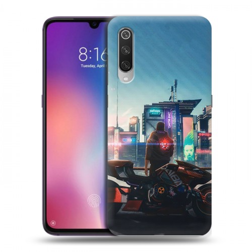 Дизайнерский силиконовый с усиленными углами чехол для Xiaomi Mi9 Cyberpunk 2077