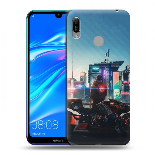 Дизайнерский пластиковый чехол для Huawei Y6 (2019) Cyberpunk 2077