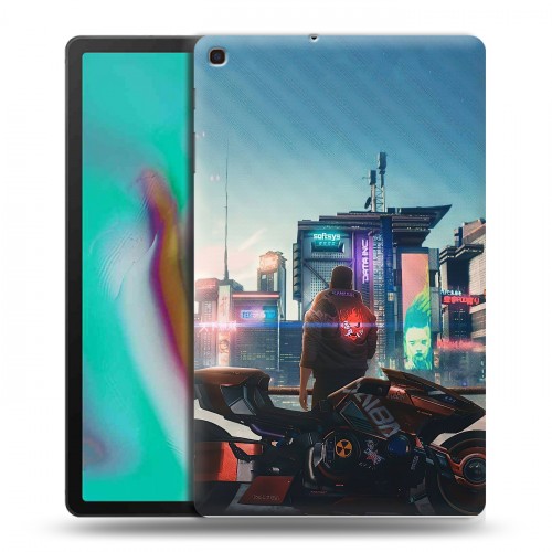 Дизайнерский силиконовый чехол для Samsung Galaxy Tab A 10.1 (2019) Cyberpunk 2077