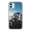 Дизайнерский силиконовый чехол для Iphone 11 Cyberpunk 2077