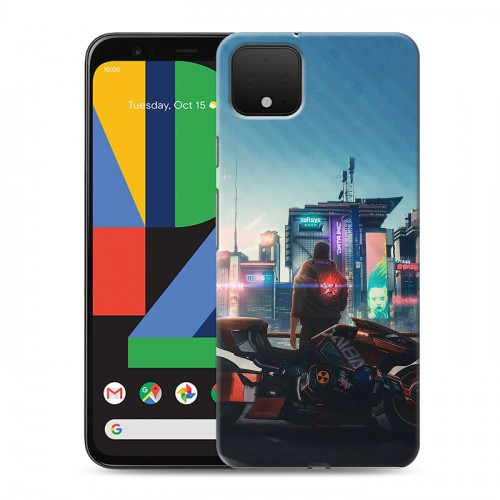 Дизайнерский пластиковый чехол для Google Pixel 4 Cyberpunk 2077