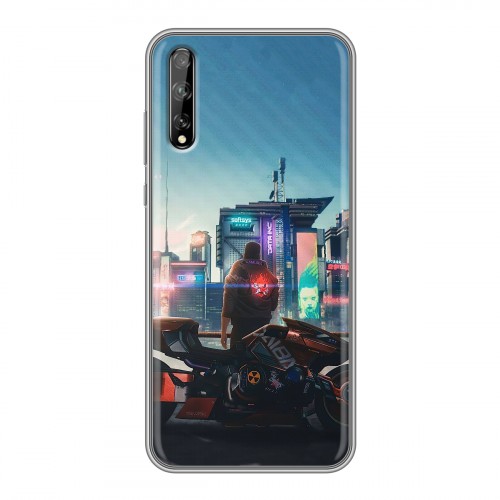 Дизайнерский силиконовый чехол для Huawei Y8p Cyberpunk 2077