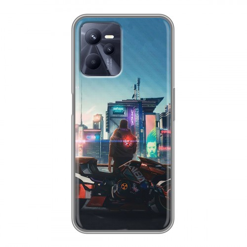 Дизайнерский пластиковый чехол для Realme C35 Cyberpunk 2077