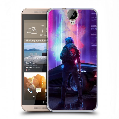 Дизайнерский пластиковый чехол для HTC One E9+ Cyberpunk 2077