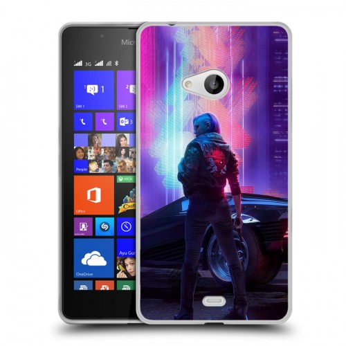 Дизайнерский пластиковый чехол для Microsoft Lumia 540 Cyberpunk 2077