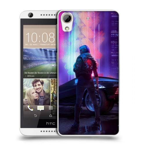 Дизайнерский силиконовый чехол для HTC Desire 626 Cyberpunk 2077