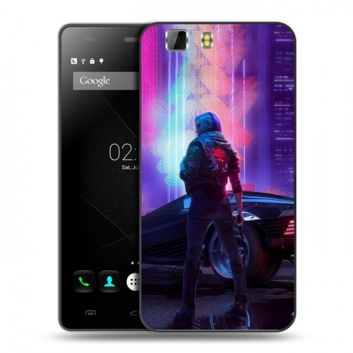 Дизайнерский силиконовый чехол для Doogee X5 Cyberpunk 2077