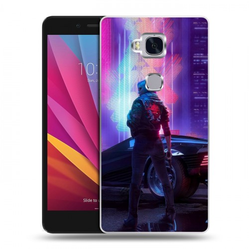 Дизайнерский силиконовый чехол для Huawei Honor 5X Cyberpunk 2077