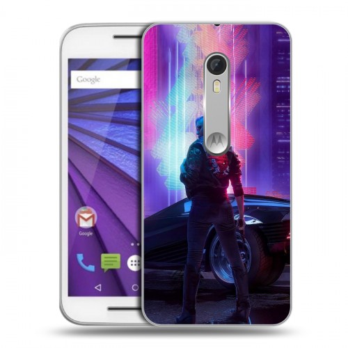 Дизайнерский пластиковый чехол для Lenovo Moto G Cyberpunk 2077