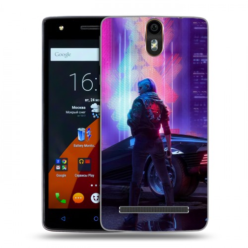 Дизайнерский силиконовый чехол для Wileyfox Storm Cyberpunk 2077