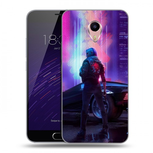 Дизайнерский пластиковый чехол для Meizu M3 Max Cyberpunk 2077