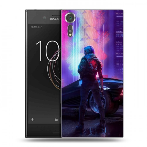 Дизайнерский пластиковый чехол для Sony Xperia XZs Cyberpunk 2077