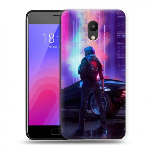 Дизайнерский пластиковый чехол для Meizu M6 Cyberpunk 2077