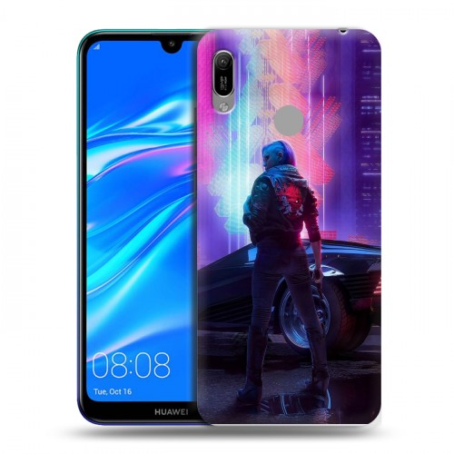 Дизайнерский пластиковый чехол для Huawei Y6 (2019) Cyberpunk 2077