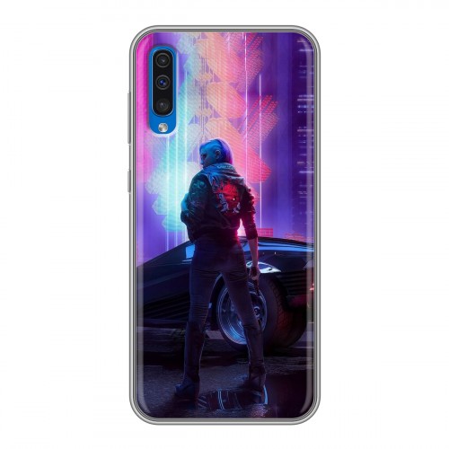 Дизайнерский силиконовый чехол для Samsung Galaxy A50 Cyberpunk 2077