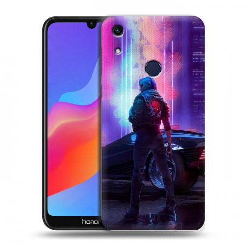 Дизайнерский пластиковый чехол для Huawei Honor 8A Cyberpunk 2077