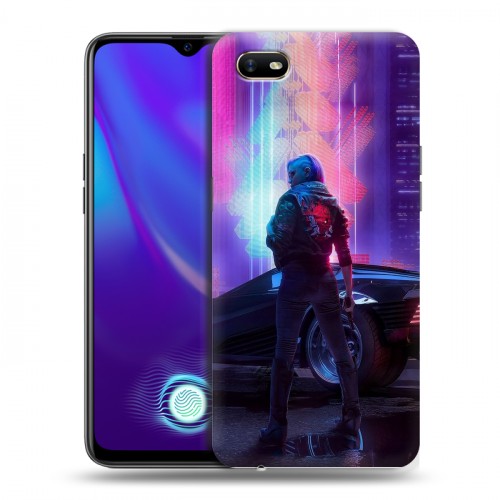 Дизайнерский силиконовый с усиленными углами чехол для OPPO A1k Cyberpunk 2077