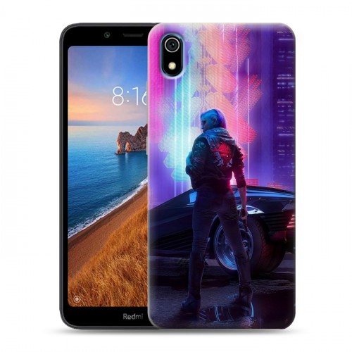 Дизайнерский силиконовый чехол для Xiaomi RedMi 7A Cyberpunk 2077