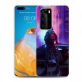 Дизайнерский пластиковый чехол для Huawei P40 Pro Cyberpunk 2077