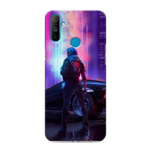 Дизайнерский силиконовый чехол для Realme C3 Cyberpunk 2077