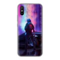 Дизайнерский силиконовый с усиленными углами чехол для Xiaomi RedMi 9A Cyberpunk 2077