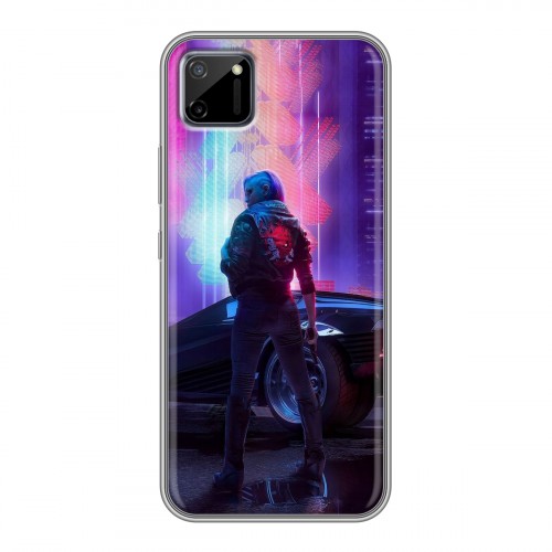 Дизайнерский пластиковый чехол для Realme C11 Cyberpunk 2077