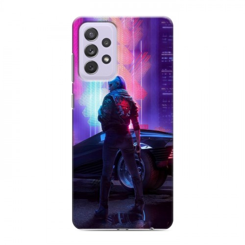 Дизайнерский пластиковый чехол для Samsung Galaxy A72 Cyberpunk 2077