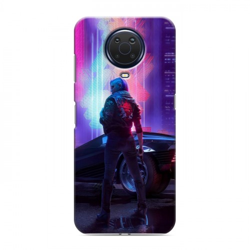 Дизайнерский силиконовый с усиленными углами чехол для Nokia G20 Cyberpunk 2077