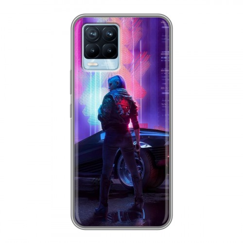 Дизайнерский силиконовый чехол для Realme 8 Cyberpunk 2077