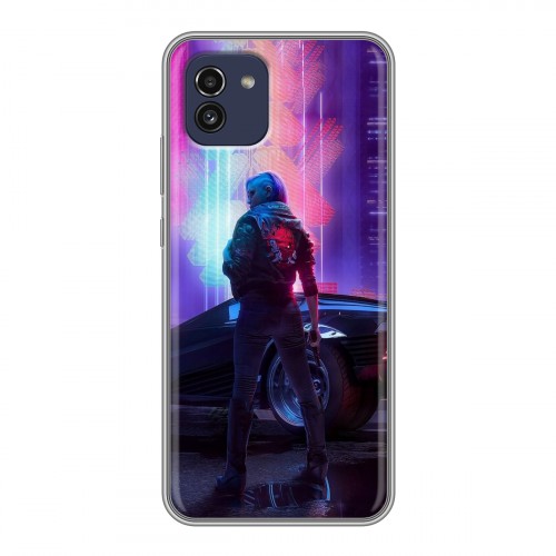 Дизайнерский силиконовый чехол для Samsung Galaxy A03 Cyberpunk 2077