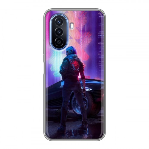 Дизайнерский пластиковый чехол для Huawei Nova Y70 Cyberpunk 2077