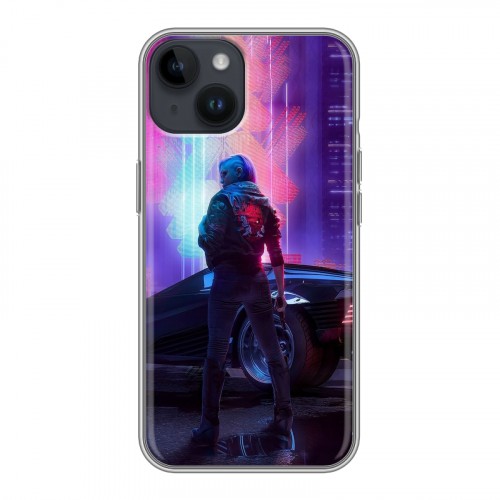 Дизайнерский пластиковый чехол для Iphone 14 Cyberpunk 2077