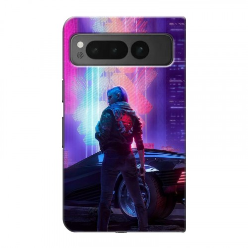 Дизайнерский пластиковый чехол для Google Pixel Fold Cyberpunk 2077