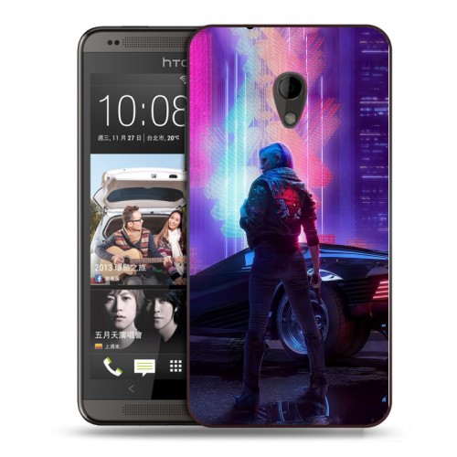 Дизайнерский пластиковый чехол для HTC Desire 700 Cyberpunk 2077