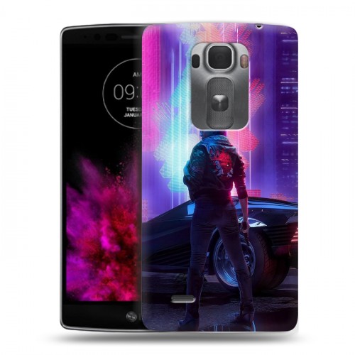 Дизайнерский пластиковый чехол для LG G Flex 2 Cyberpunk 2077