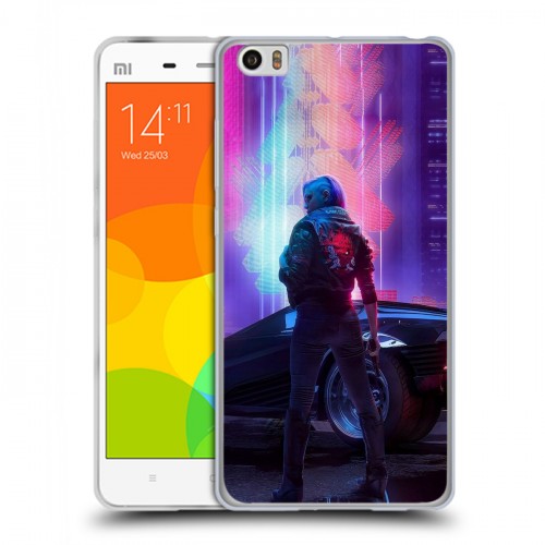 Дизайнерский силиконовый чехол для Xiaomi Mi Note Cyberpunk 2077