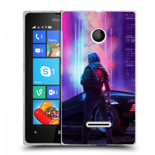 Дизайнерский пластиковый чехол для Microsoft Lumia 435 Cyberpunk 2077