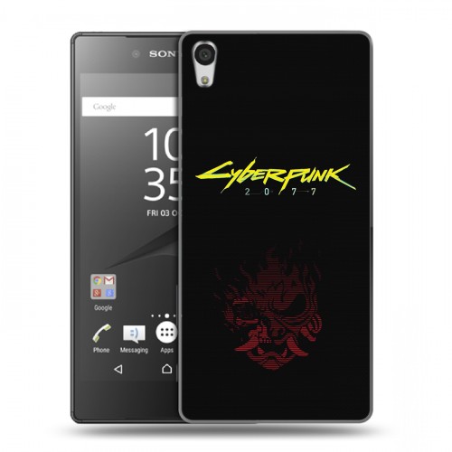 Дизайнерский пластиковый чехол для Sony Xperia Z5 Premium Cyberpunk 2077