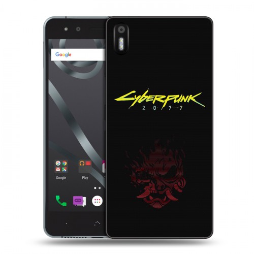 Дизайнерский пластиковый чехол для BQ Aquaris X5 Cyberpunk 2077