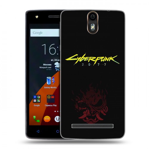 Дизайнерский силиконовый чехол для Wileyfox Storm Cyberpunk 2077