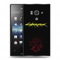 Дизайнерский пластиковый чехол для Sony Xperia acro S Cyberpunk 2077