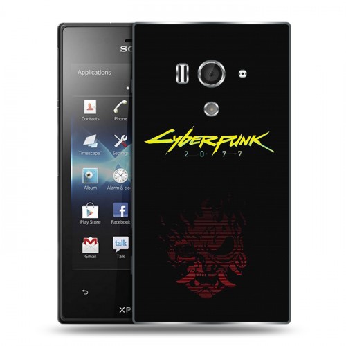 Дизайнерский пластиковый чехол для Sony Xperia acro S Cyberpunk 2077