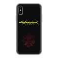 Дизайнерский силиконовый чехол для Iphone x10 Cyberpunk 2077