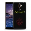 Дизайнерский пластиковый чехол для Nokia 7 Plus Cyberpunk 2077